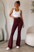 Sculpt Flared Leggings Wine