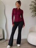 Sculpt Fit Zip Top Mulberry