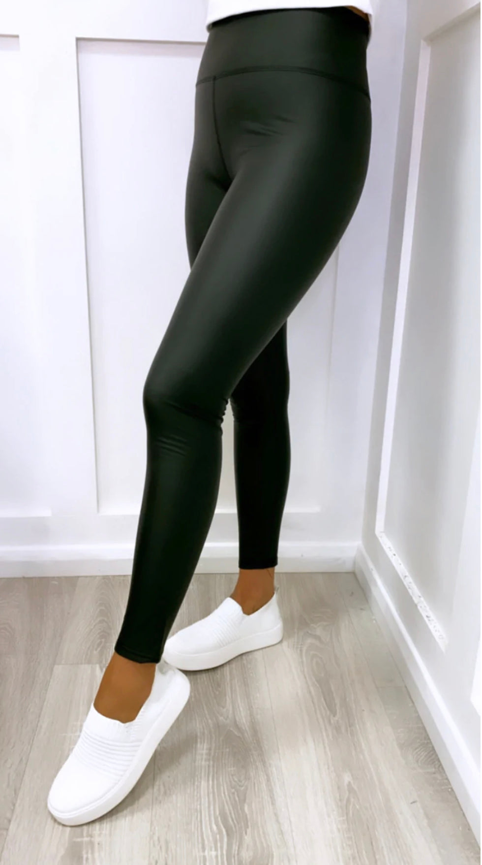 Lisa Faux Leather Leggings Black