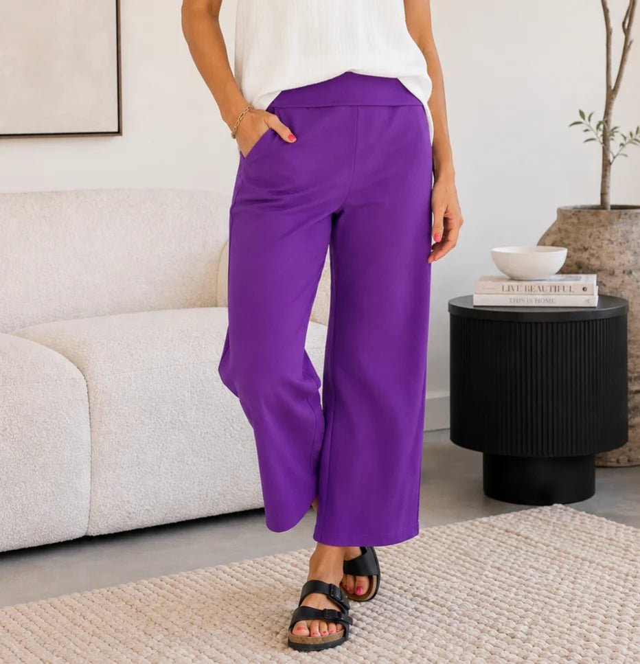 Scuba Crop Jogger Purple