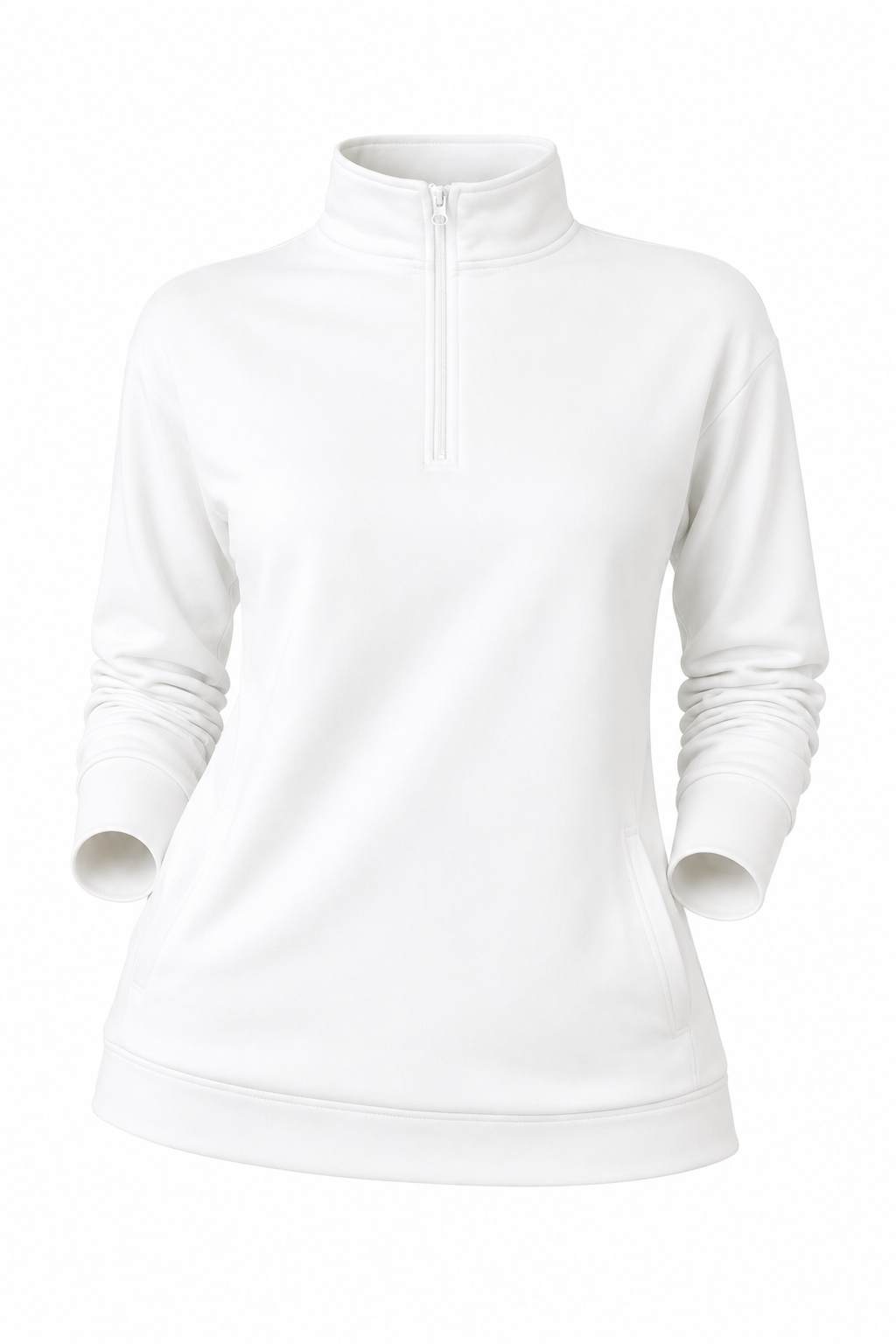 Scuba Zip Top White