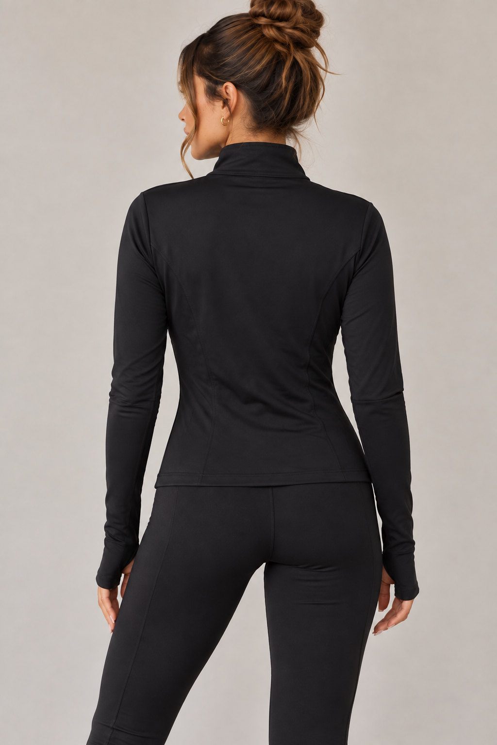 SculptFit Zip Top Black