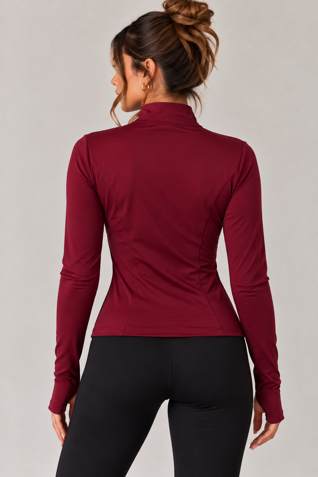 Sculpt Fit Zip Top Mulberry