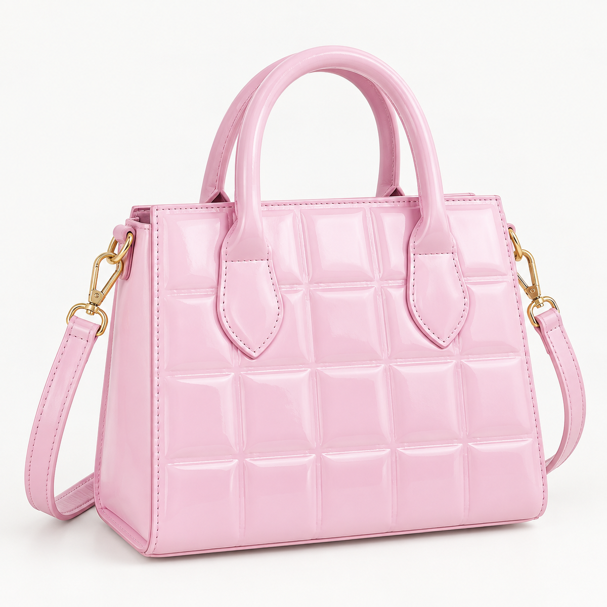 Blush Quilted Tote Bag