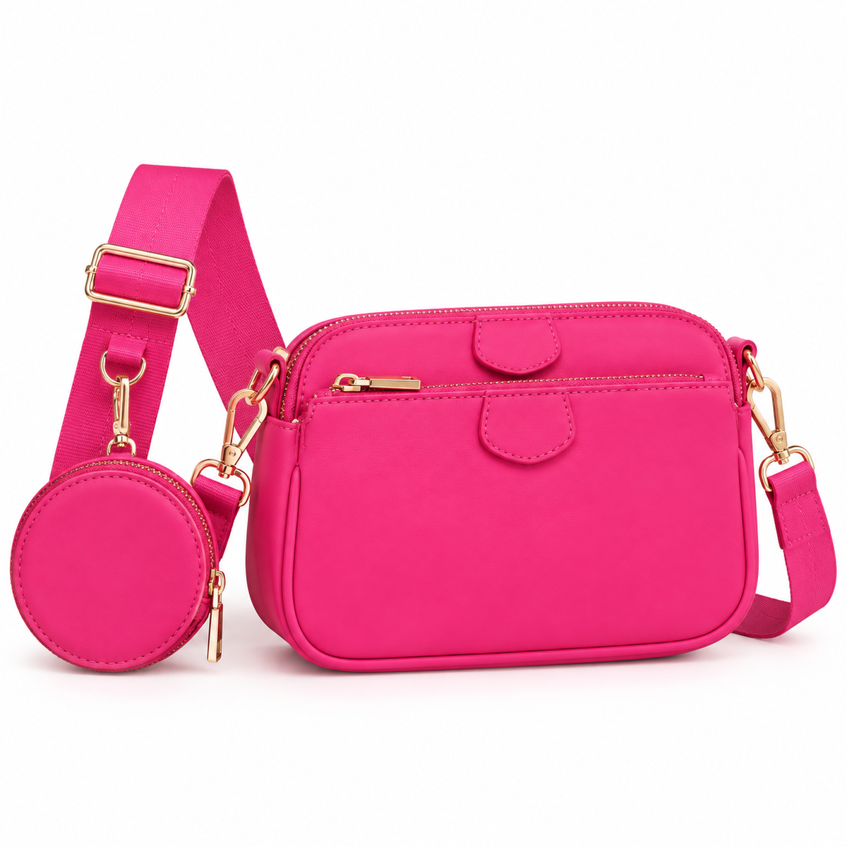 Luna Multi-Way Crossbody Bag – Hot Pink